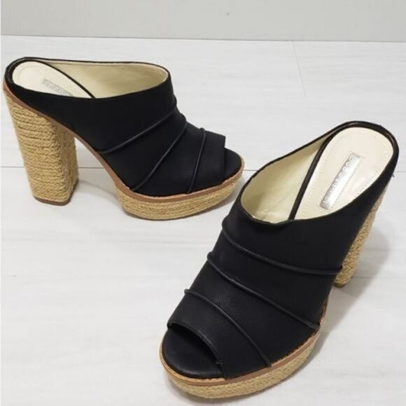 Bcbgeneration block heel leather sandals - Picture 1 of 12